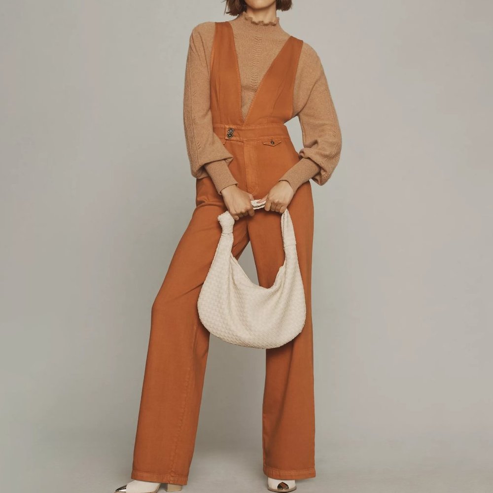 HTF Anthropologie Pilcro Deep-V Jumpsuit
